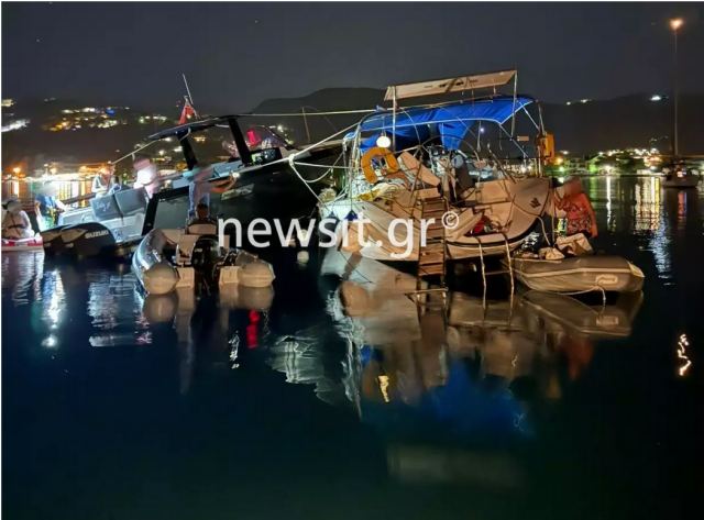 Σοκαριστικό ατύχημα με σκάφη στη Λευκάδα: Συνοδευτικό θαλαμηγού «καβάλησε» αγκυροβολημένο σκάφος στο Νυδρί! Πληροφορίες ότι ήταν μεθυσμένος ο καπετάνιος