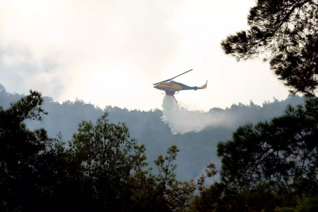 Φωτιά στο Παγγαίο: Καλύτερη η εικόνα στο πύρινο μέτωπο που επιχειρούν 280 πυροσβέστες