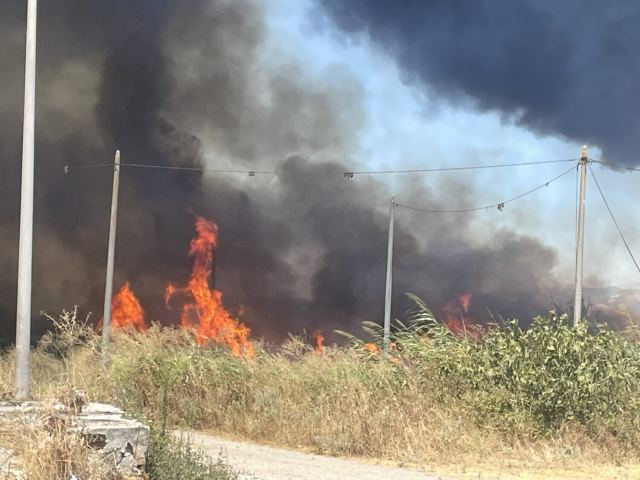 Λάρισα: Πυρκαγιά στο Ομορφοχώρι – Στη μάχη αεροπλάνα και ελικόπτερο -  «Χτύπησε» το 112