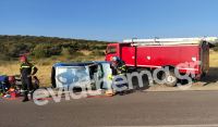 Τρία τροχαία ατυχήματα μέσα σε μια ώρα στην Εύβοια (ΦΩΤΟ)