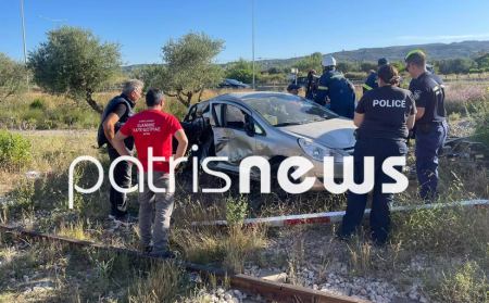 Πύργος: Τρένο παρέσυρε και σκότωσε οδηγό αυτοκινήτου που προσπάθησε να περάσει τις σιδηροδρομικές γραμμές