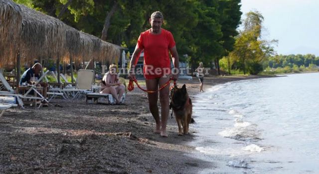 Καμένα Βούρλα: Σκύλος ναυαγοσώστης έσωσε λουόμενο από πνιγμό  - ΒΙΝΤΕΟ