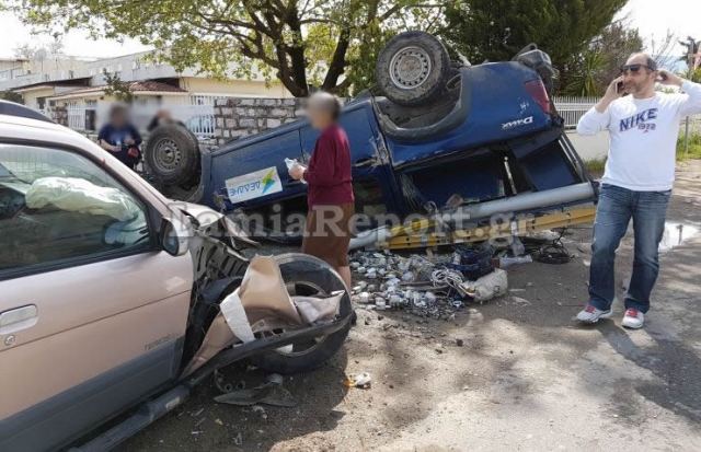 Λαμία: Σοβαρό τροχαίο με τραυματίες (ΦΩΤΟ)