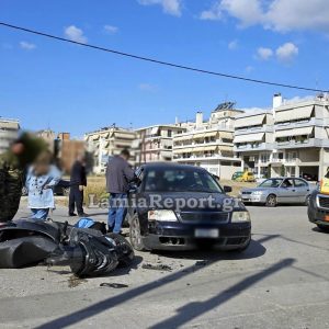 Λαμία: Τροχαίο με μηχανάκι σε διασταύρωση