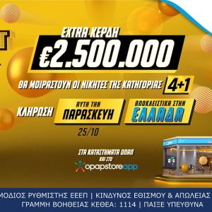 Έξι τυχεροί στην Ελλάδα μοιράστηκαν 2,5 εκατ. ευρώ από το Eurojackpot Extra