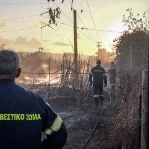 Φωτιά στη Λέσβο στην περιοχή Αντίσσα- επιχειρούν και εναέρια μέσα