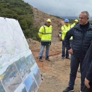 Στο εργοτάξιο του έργου Μπράλος - Άμφισσα ο Χρήστος Σταϊκούρας