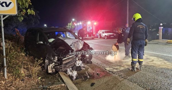 Λαμία: Μεθυσμένος οδηγός έπεσε σε κολόνα πρατηρίου - Από τύχη δεν θρηνήσαμε θύματα (ΒΙΝΤΕΟ-ΦΩΤΟ)