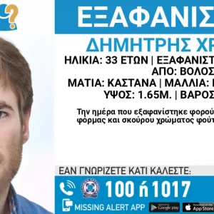 Με εισαγγελική παραγγελία θα ενταθούν οι έρευνες για την εξαφάνιση του 33χρονου Δημήτρη