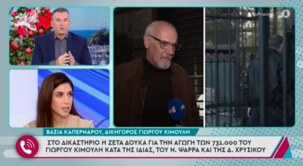 Γιώργος Κιμούλης: Εκδικάζεται η αγωγή του ηθοποιού κατά Ζέτας Δούκα, Νίκου Ψαρρά και Δώρας Χρυσικού