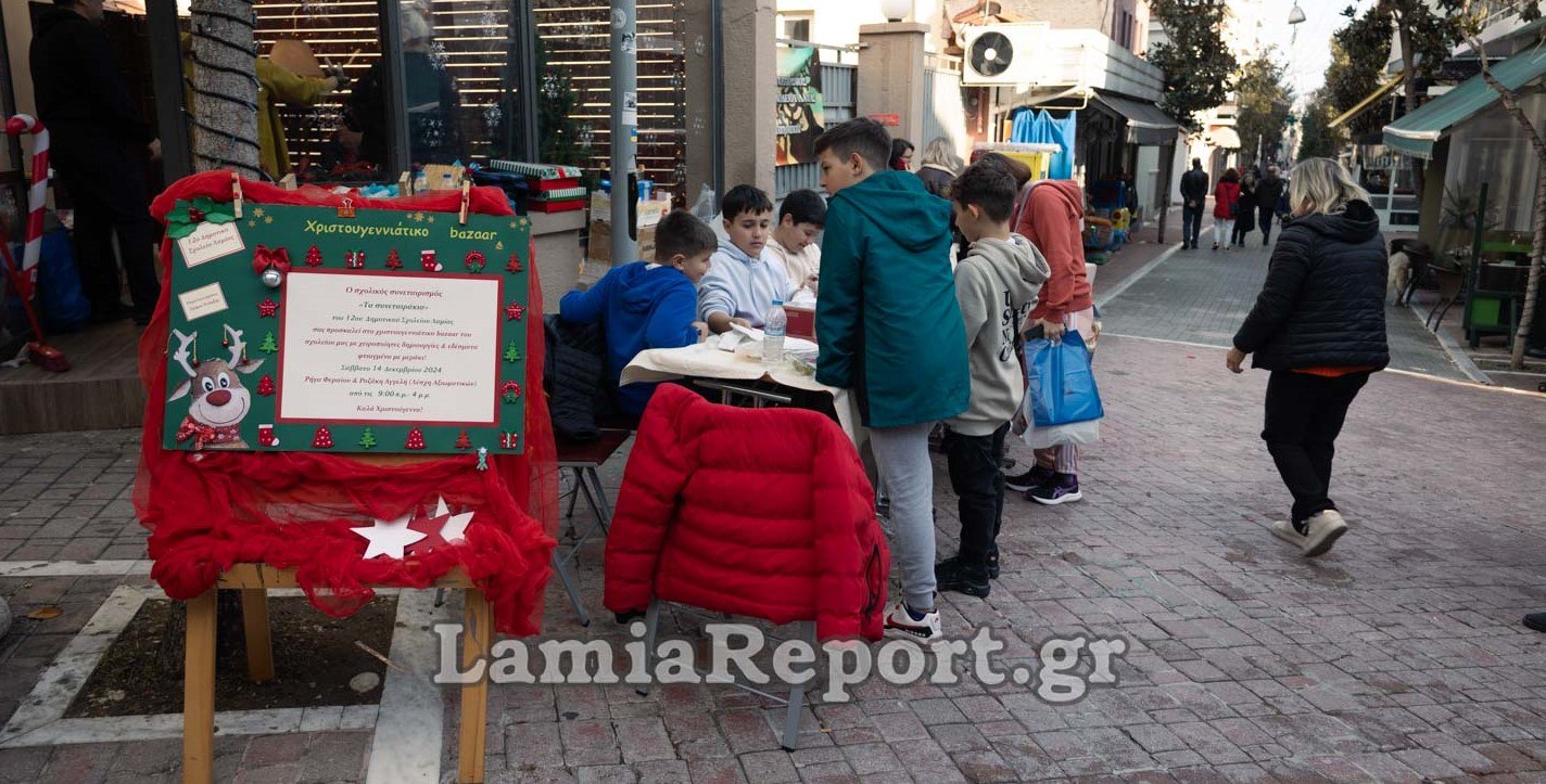 Τα «Συνεταιράκια» του 12ου Δημοτικού Σχολείου Λαμίας είχαν bazaar στο κέντρο της Λαμίας (ΦΩΤΟ)