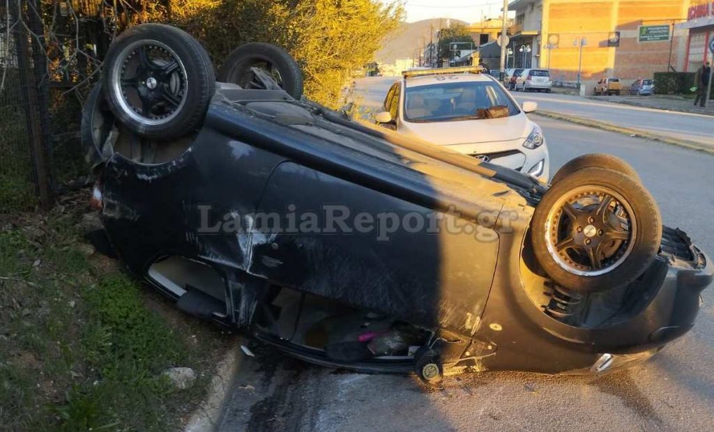 Στυλίδα: Προσπάθησε να αποφύγει σκυλί κι έφερε τούμπες (ΦΩΤΟ)