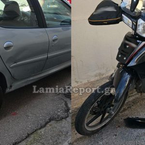 Λαμία: Τροχαίο με ντελιβερά σε διασταύρωση της πόλης (ΦΩΤΟ)