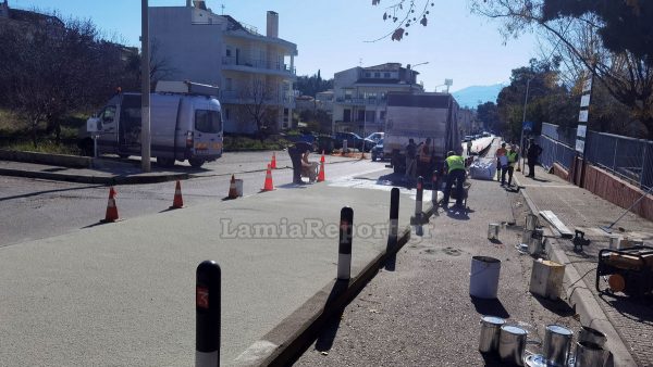 Εργασίες διαγράμμισης διαβάσεων μέχρι τη Δευτέρα στη Λαμία