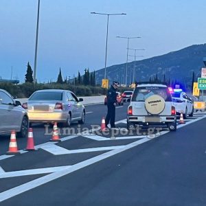 Αυξημένη η κίνηση στην εθνική έξω από τη Λαμία (ΦΩΤΟ)