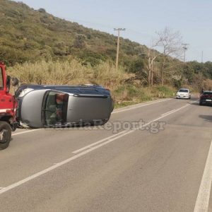 Φθιώτιδα: Εκτροπή - ανατροπή αυτοκινήτου με τραυματισμό του οδηγού