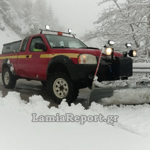 Δήμος Λαμιέων: Μάχη με τον ανοιξιάτικο χιονιά (ΒΙΝΤΕΟ-ΦΩΤΟ)