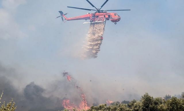 Φωτιά τώρα στον Όλυμπο – Καίει σε δύσβατη περιοχή