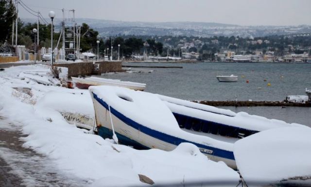 Φθιώτιδα: Το χιόνι έφτασε στο κύμα (ΦΩΤΟ)