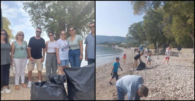 Το 1ο Δημοτικό Σχολείο Μαλεσίνας ομόρφυνε την παραλία Λεκούνας