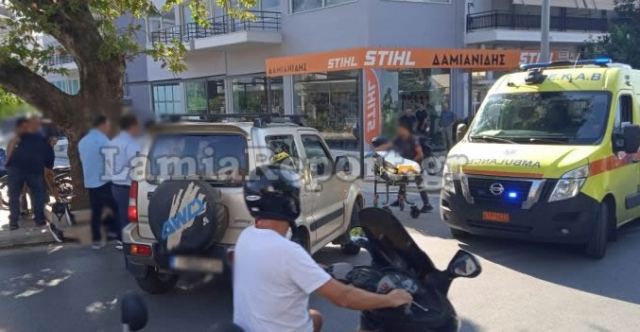 Λαμία: Τροχαίο με μηχανάκι - Ένας τραυματίας  - ΦΩΤΟ