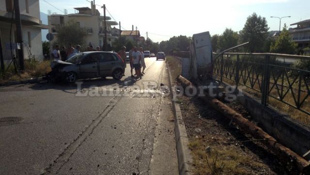 Λαμία: Έκοψε την κολόνα και ξήλωσε το καφάο - Σώθηκε χάρη στον αερόσακο