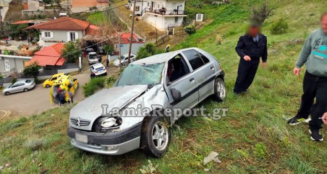 Λαμία: Έφυγε στο γκρεμό του περιφερειακού (ΒΙΝΤΕΟ-ΦΩΤΟ)