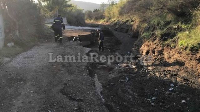 Λαμία: Τραυματίστηκε όταν έπεσε σε χαντάκι με λάσπη (ΒΙΝΤΕΟ-ΦΩΤΟ)