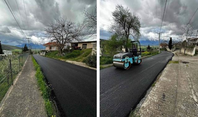 Εργασίες ασφαλτόστρωσης στην είσοδο της Σφάκας (ΦΩΤΟ)