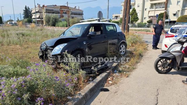 Σφοδρή σύγκρουση σε «γνωστή» διασταύρωση της Λαμίας (ΒΙΝΤΕΟ-ΦΩΤΟ)