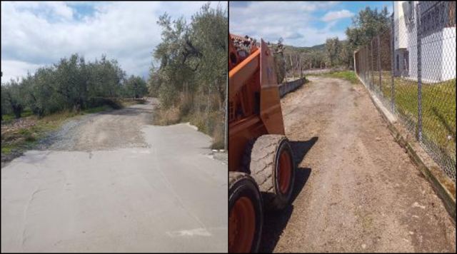 Προχωρούν οι εργασίες οδοποιίας στη Γλύφα (ΦΩΤΟ)