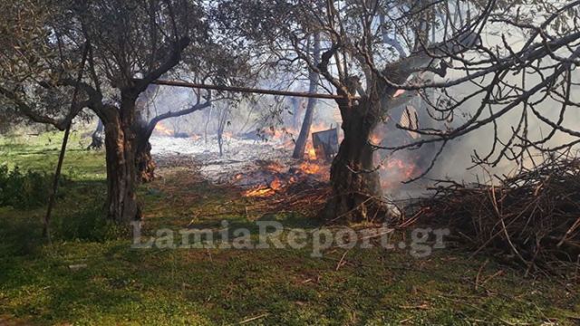 Κάηκε ποιμνιοστάσιο στα Καμένα Βούρλα – Δείτε εικόνες