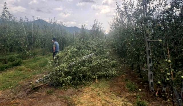 Ισχυρή χαλαζόπτωση έπληξε το νομό Πέλλας