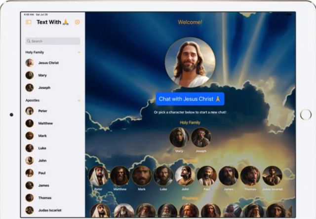 Σάλος για τη νέα εφαρμογή τεχνητής νοημοσύνης που υπόσχεται... θαύματα: «Κουβέντα» με τον Ιησού και άλλες βιβλικές μορφές