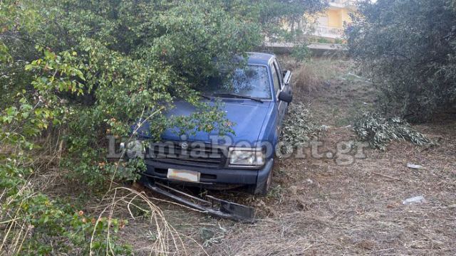 Λαμία: Έφυγε στην κατηφόρα και «προσγειώθηκε» στις ελιές (ΒΙΝΤΕΟ-ΦΩΤΟ)