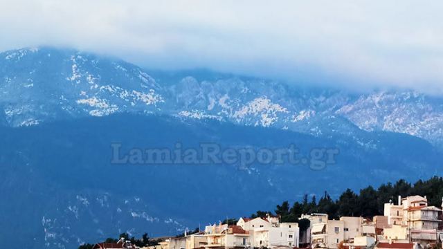 Φρέσκο χιόνι στην Οίτη - Νέα πτώση της θερμοκρασίας