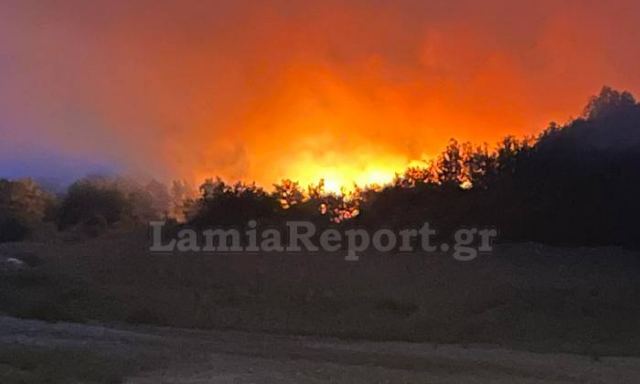 Σε επιφυλακή στη δυτική Φθιώτιδα - Πέρασαν την εθνική οι φλόγες (ΦΩΤΟ)