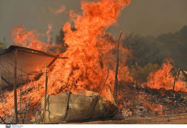 Μεγάλη αναζωπύρωση της φωτιάς στον Διόνυσο