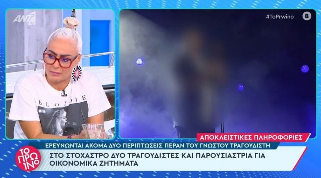 «Στο στόχαστρο των ελεγκτικών Αρχών άλλοι δυο πασίγνωστοι τραγουδιστές και πρόσωπο της τηλεόρασης»