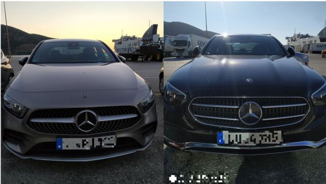 Βγήκαν από το πλοίο με δυο Mercedes κλεμμένες από τη Γερμανία - Δείτε φωτογραφίες