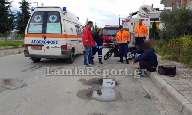 Λαμία: Τροχαίο με ντελιβερά στον ποδηλατόδρομο