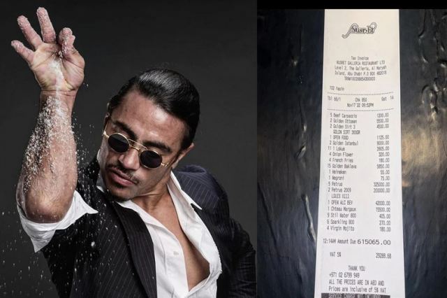 «Salt Bae»: Πλήρωσαν... 161.000 ευρώ για τις «χρυσές» μπριζόλες του Νουσρέτ